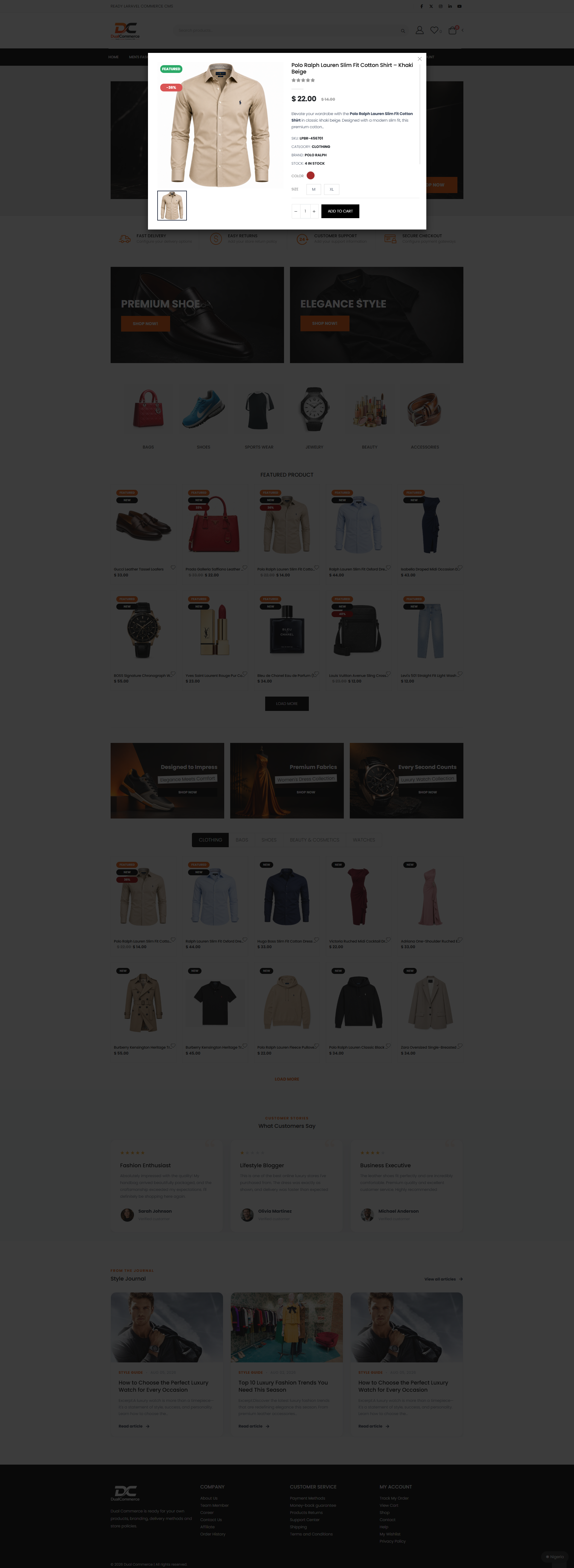 DualCommerce quick-view product modal