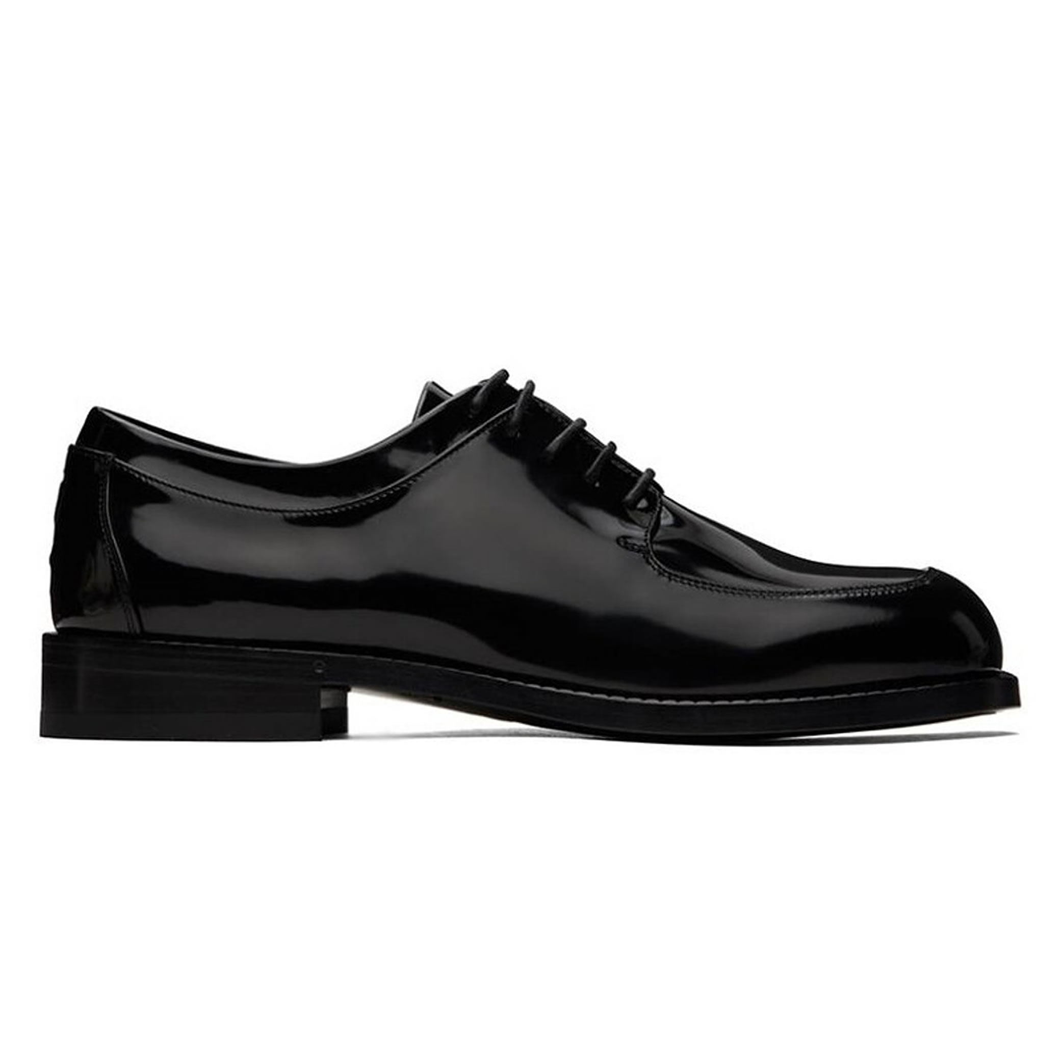 Ferragamo Patent Dinamic Lace-up Derby Shoes