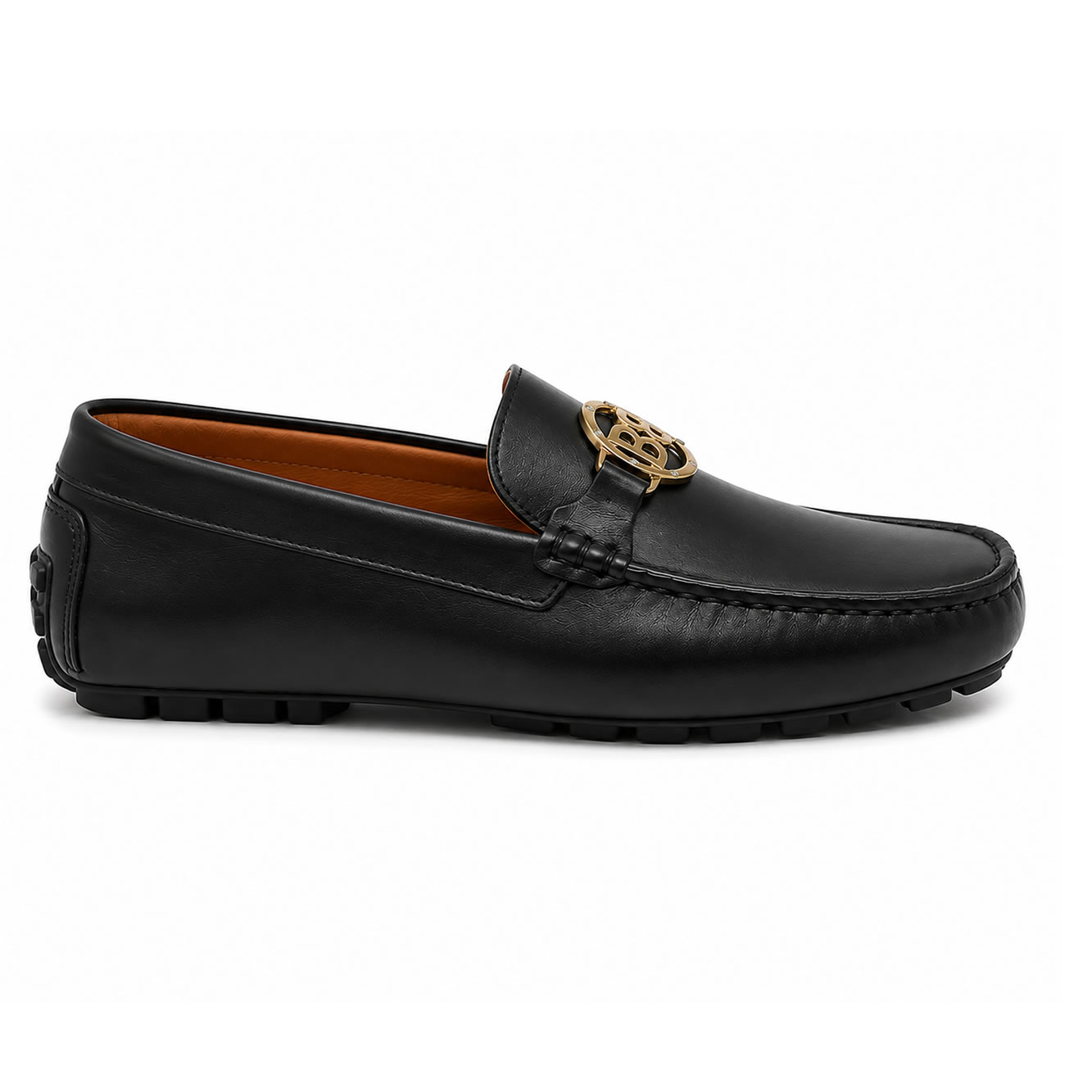 BALDININI MEN'S LOGO PLAQUE LEATHER LOAFER image 3
