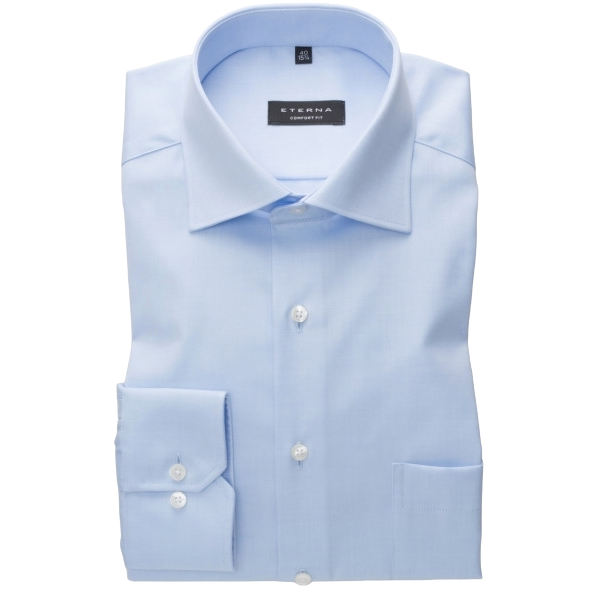 Eterna Blue Long Sleeve Comfort Fit Cover Shirt
